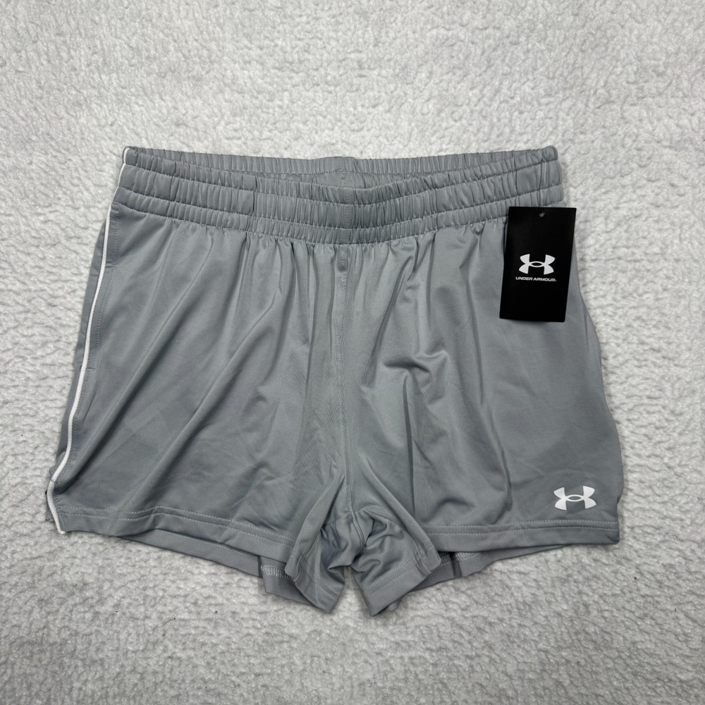 NWT Under Armour UA Tech Team 3 Inch Shorts Gray Loose Women's Size Small